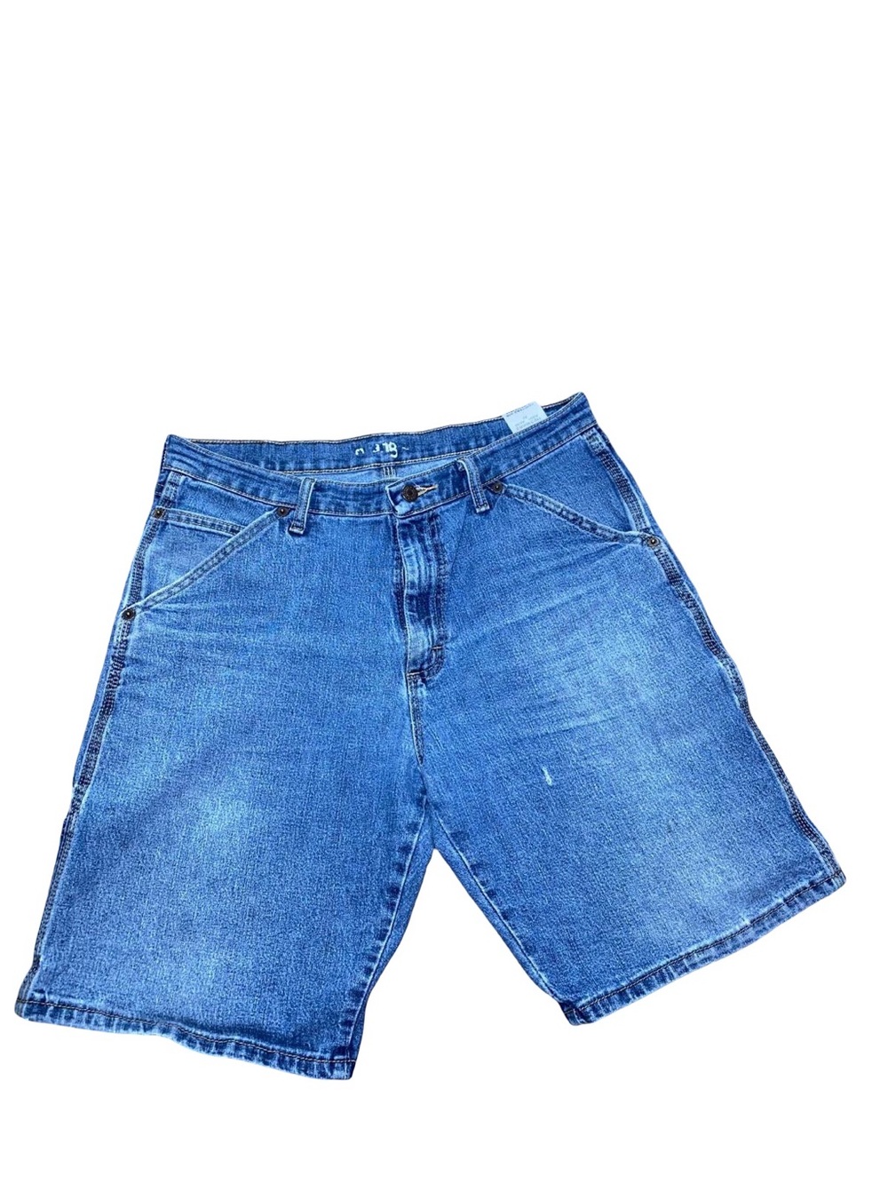 Wrangler Baggy Carpenter Jorts Size 32 Medium Wash Utility Shorts